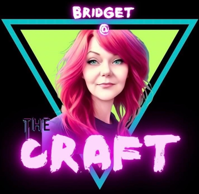 Bridget's logo featuring her photo.